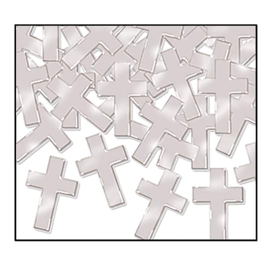 Beistle 1oz. Silver Fanci-Fetti Crosses
